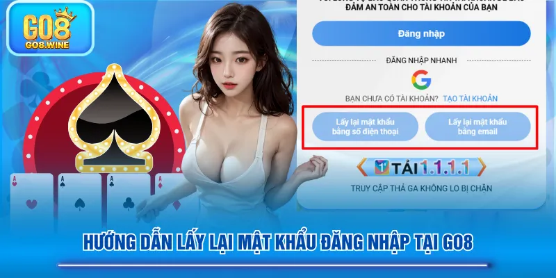 Hướng dẫn lấy lại mật khẩu đăng nhập tại GO8